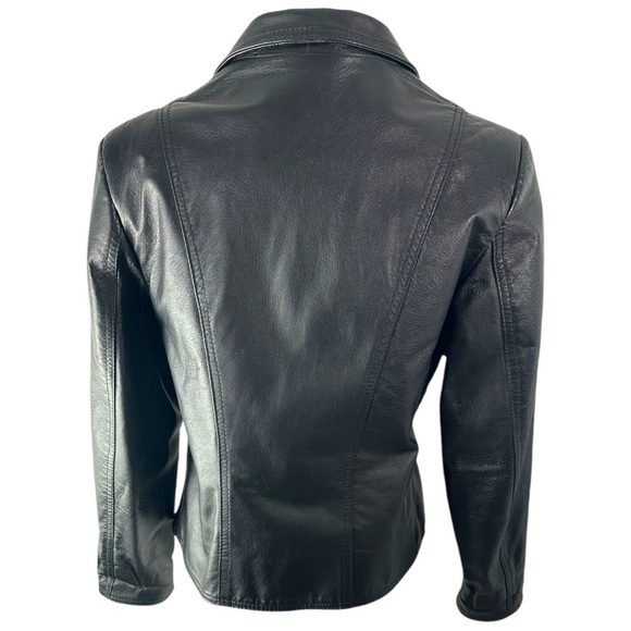 The Leather Ranch Le Ranch du Cuir Leather Black Jacket Canadian Size 4 - Picture 3 of 6